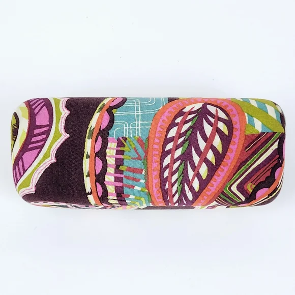 Vera Bradley Eyeglass Hard Case Padded~Floral Brown Blue Green Pink Orange~EMPTY - Picture 6 of 9